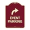 Signmission Event Parking W/ Upper Right Arrow Heavy-Gauge Aluminum Architectural Sign, 24" x 18", BU-1824-24065 A-DES-BU-1824-24065 - alternate 1